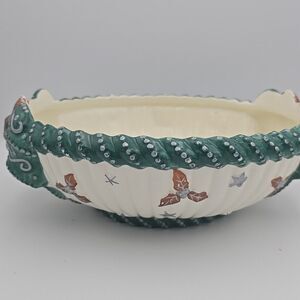 VTG Claire Burke Decorative Holiday/Christmas Large Bowl, 2000 Collection